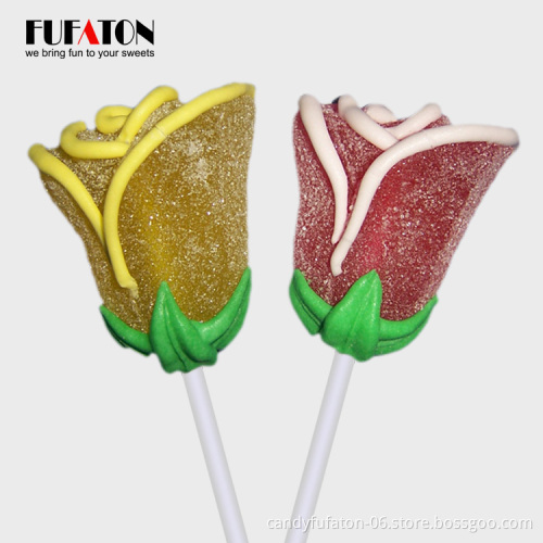 Eligent marshmallow flower rose sweet lollipop candy